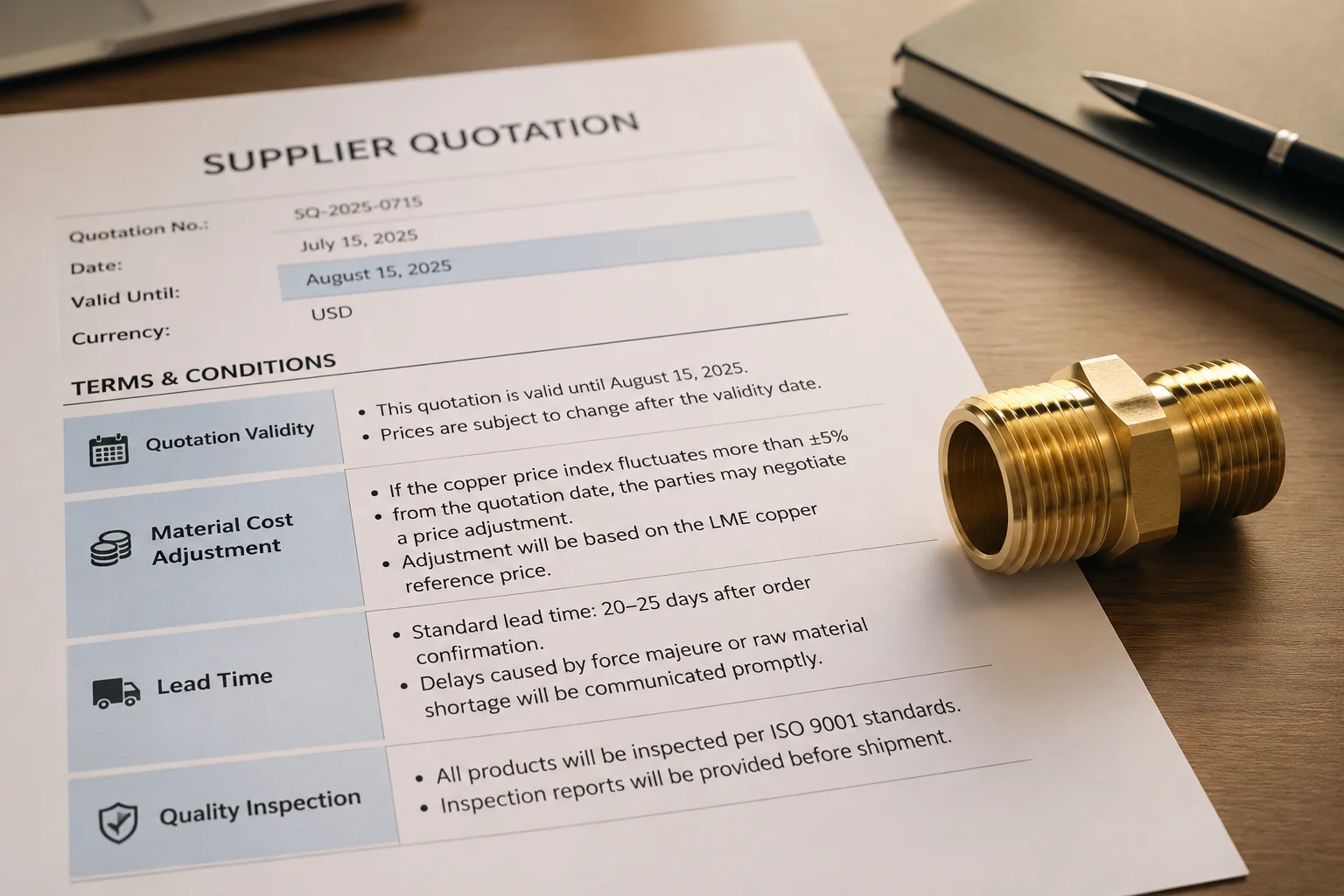 Section 232 copper tariffs supplier terms for brass fittings importers